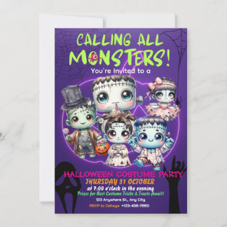 Invitación Espectacular fiesta de disfraces de Halloween