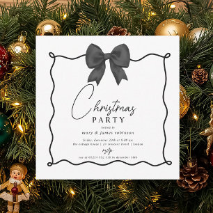 Invitación Espectacular fiesta de feriado de Navidades Black 