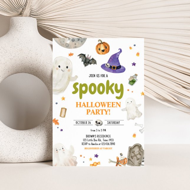 Invitación Espectacular fiesta de Halloween (Ghost Spooky Halloween Party Invitation)