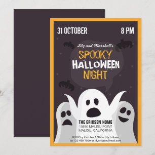 Invitación Espectacular fiesta de Halloween de la noche