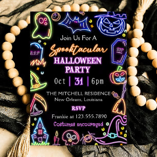 Invitación Espectacular fiesta de Halloween de tono oscuro