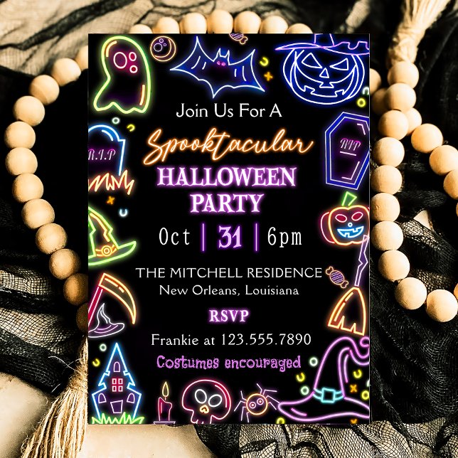 Invitación Espectacular fiesta de Halloween de tono oscuro (Subido por el creador)