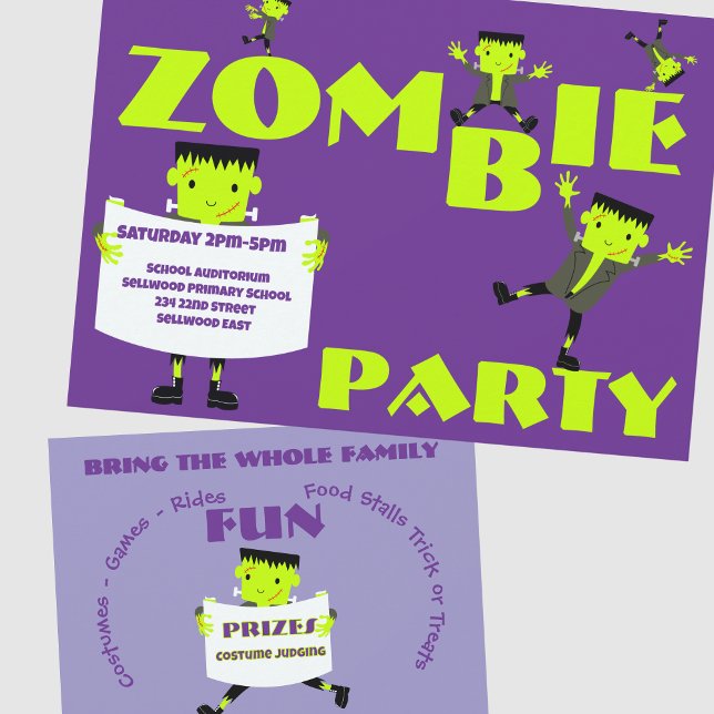 Invitación Espectacular fiesta de Halloween, Fiesta zombie (Subido por el creador)