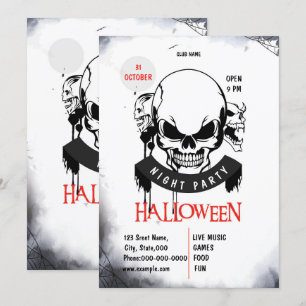 Invitación Espectacular fiesta de Halloween nocturna