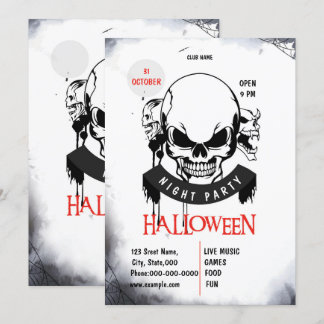 Invitación Espectacular fiesta de Halloween nocturna