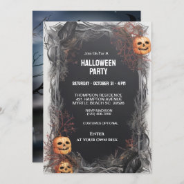 Invitación Espectacular fiesta de la calabaza de Halloween