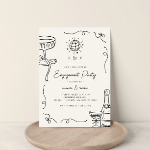 Invitación Espectacular fiesta francesa engendró compromiso