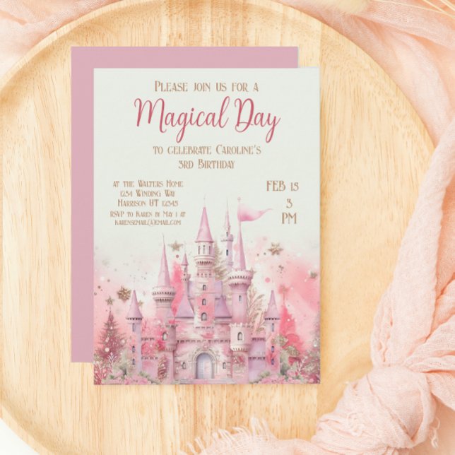 Invitación Espectacular invierno Princesa de Fairytale cumple (Subido por el creador)
