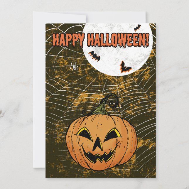 Invitación Espectacular personalizado Halloween fiesta calaba (Anverso)
