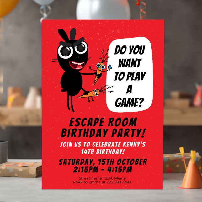 Invitación Espectacular sala de escape Aventura de cumpleaños (Subido por el creador)