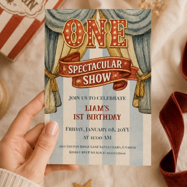 Invitación Espectacular Show de Cumpleaños de Niño Circus One (Subido por el creador)