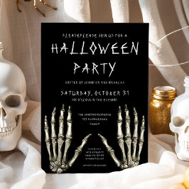 Invitación Espectacular Skeleton Hands Halloween Party