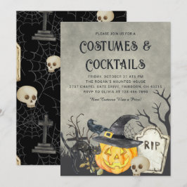 Invitación Espectaculares disfraces y fiesta de Halloween