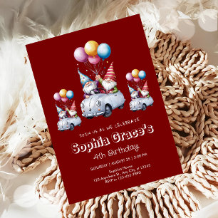 Invitación Espectaculares juegos de cumpleaños en los vehícul