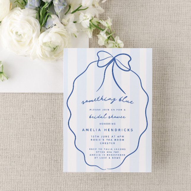Invitación Espectáculo caprichoso algo azul ducha de novia (Subido por el creador)