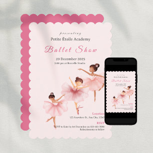 Invitación Espectáculo de baile de niños de la escuela de bal