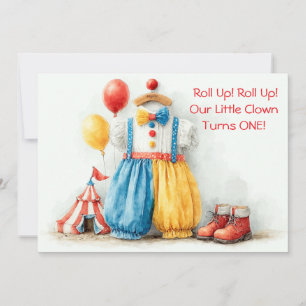 Invitación Espectáculo de cumpleaños de Little Clown