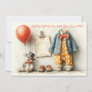 Invitación Espectáculo de cumpleaños número 1 de Payasito