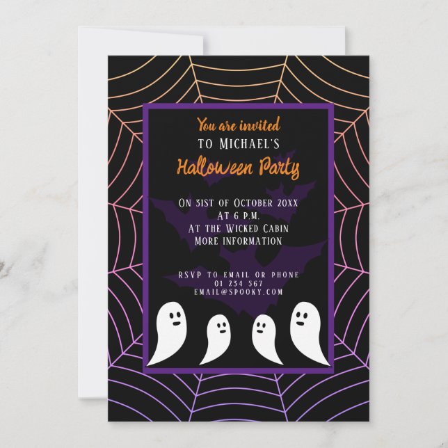 Invitación Espectáculo de halloween (Anverso)