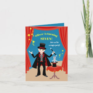 Invitación Espectáculo de Niño Mago Fiesta de Cumpleaños