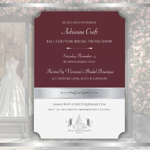 Invitación Espectáculo de Trunk de Boutique Nupcial Premium C