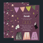 Invitación Espectáculo mágico morado Bar Bat Mitzvah Invitaci<br><div class="desc">Los huéspedes podrán disfrutar de un espectáculo con el tema Magic Show. Este juego de diseño cuenta con ilustraciones hechos a mano y llenos de magia divertida. Personalizar con los detalles de su propio fiesta y redondea el fiesta con la suite completa de suministros de fiesta Magic Show.</div>