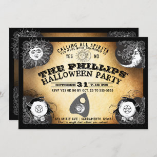 Invitación Espectáculos de la mesa espiritual Halloween atorm