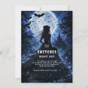 Invitación Espectro iluminado por la luna en Halloween Parte 