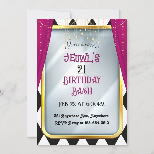 Invitación Espejo de Fantasía (Anverso)