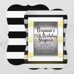 Invitación Espejo de Maquillaje Belleza Maquillaje Fiesta de 
