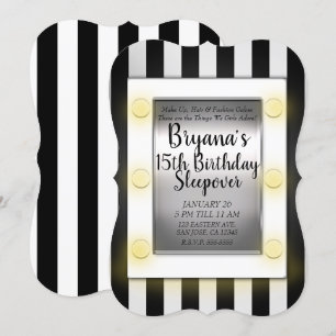 Invitación Espejo de Maquillaje Belleza Maquillaje Fiesta de 