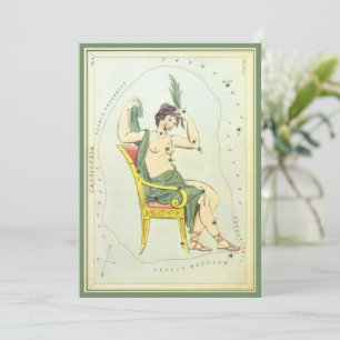 Invitación Espejo de Urania, Mapa Celeste Antiguo de Astronom