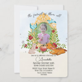 Invitación Espejo Mágico de Cuento de Hadas de Blancanieves F