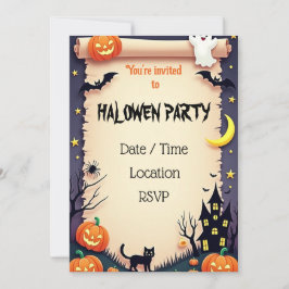 Invitación espeluznante a la fiesta de Halloween