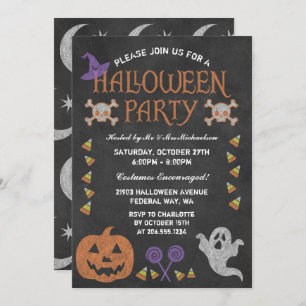 Invitación espeluznante a la fiesta de Halloween