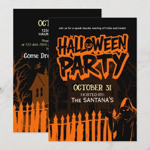 Invitación espeluznante a la fiesta de Halloween