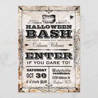 Invitación espeluznante a la fiesta de Halloween