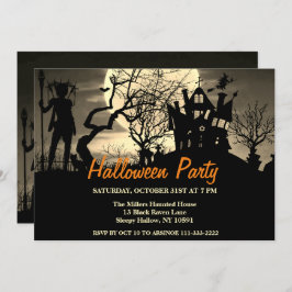 Invitación espeluznante a la fiesta de Halloween d
