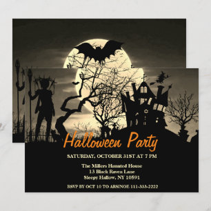 Invitación espeluznante a la fiesta de Halloween d