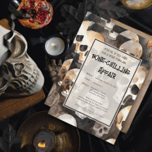 Espeluznante acuarela Skulls Halloween Party