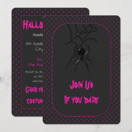 Invitación Espeluznante araña de Halloween
