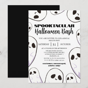 Invitación espeluznante Boo Haunted house Halloween bash fies