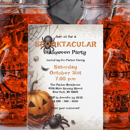 Invitación Espeluznante Calabaza y la fiesta de Halloween de
