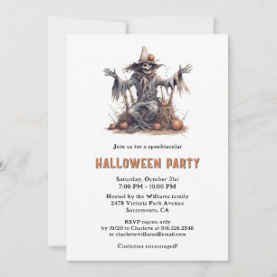 Invitación Espeluznante Cementerio Halloween