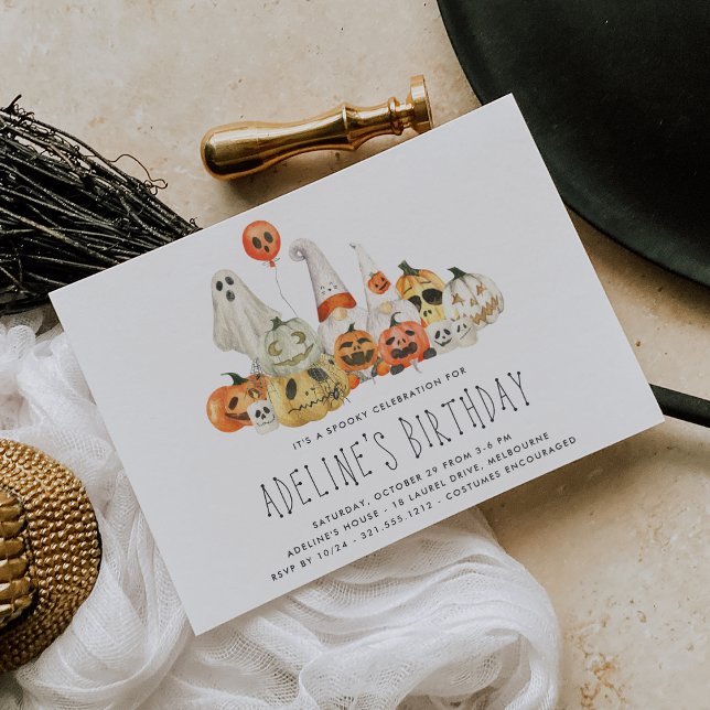 Invitación Espeluznante Crew Kids Halloween Birthday Party (Subido por el creador)