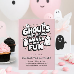 Invitación Espeluznante cumpleaños de Halloween   Fiesta fant