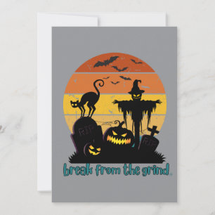 Invitación Espeluznante de Atardecer