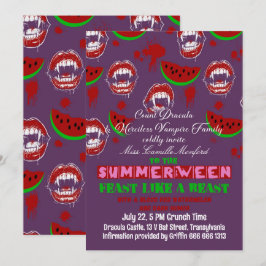 Invitación espeluznante de la fiesta de vampiros d