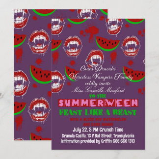 Invitación espeluznante de la fiesta de vampiros d