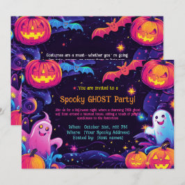 Invitación espeluznante de la fiesta fantasma